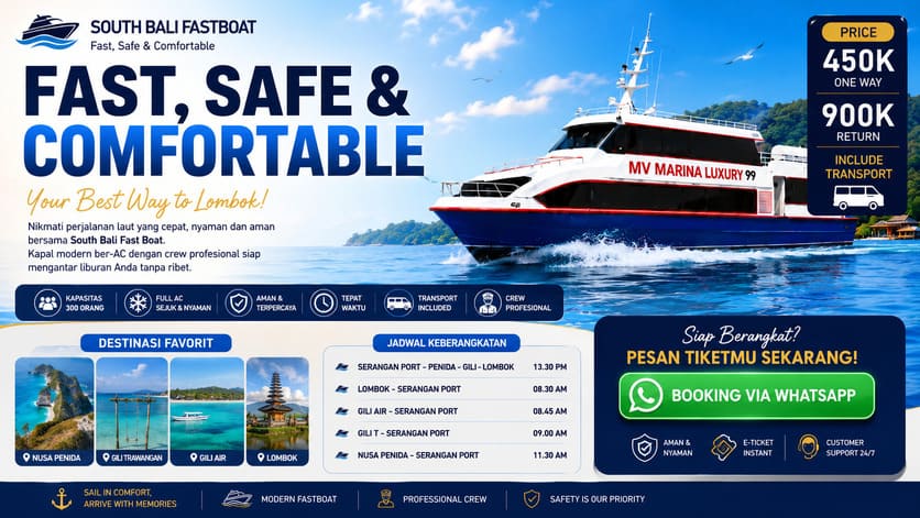 South Bali Fast Boat - Kapal modern ber-AC